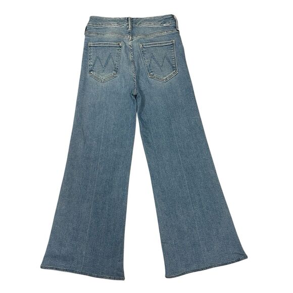 MOTHER The Roller High Rise Wide Leg Denim Jeans Let's Trip Light Wash Blue 28 - Picture 5 of 12